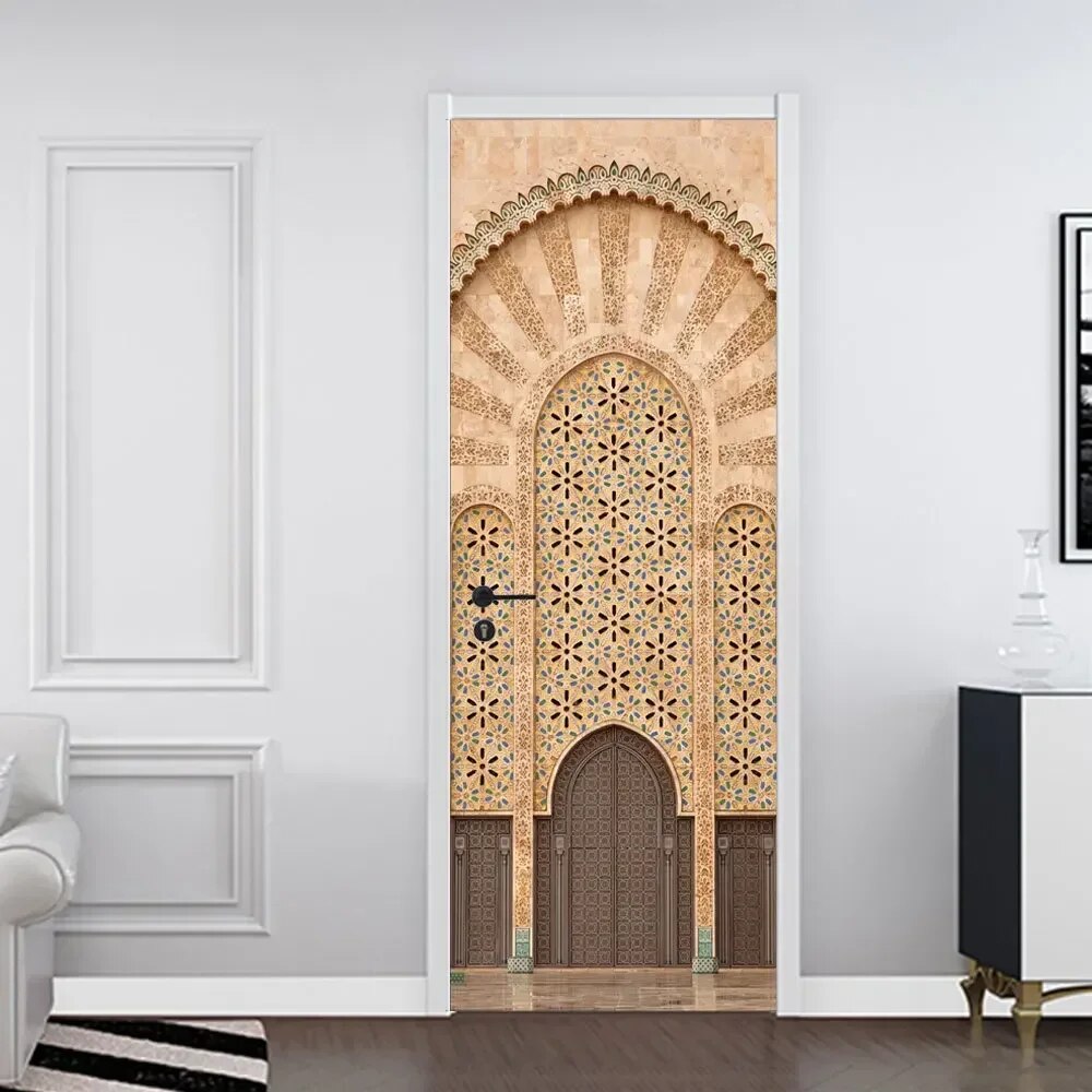 Selfadhesive Cultural Creative Retro 3d Door Stickers personality