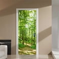 thumbnail image 1 of Self-adhesive D Door Sticker Wallpaper Mural Deur Sticker PVC Green Forest Bridge Beach Sun Scenery, 1 of 5