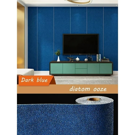 Self-adhesive Diatom Mud Wallpaper Thickened TV Background Linen wallpaper Bedroom Renovation Home Decor XPE Foam Wall Stickers