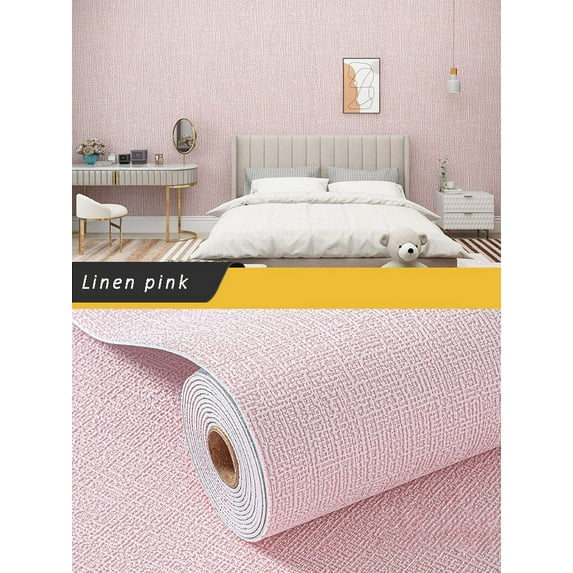 Self-adhesive Diatom Mud Wallpaper Thickened TV Background Linen wallpaper Bedroom Renovation Home Decor XPE Foam Wall Stickers
