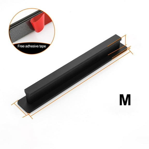 Self-adhesive Door Handles Exterior Doors For Cabinets Interior Doors Aluminum Alloy Drawers No-punching Living Room