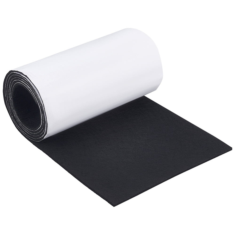 Self-adhesive Felt Fabric for DIY Crafts Sewing Accessories Black 30x0.5cm 2.5m/roll