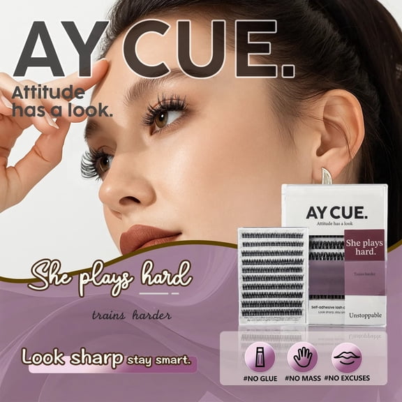Self-adhesive Lash Clusters C Curl 10-16mm, 120 Clusters Glue-free Eyelashes Extensions for Natural Look, Easy Application