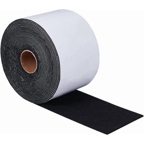 Self-adhesive Polyester Fabric for DIY Sewing Crafts Patchwork School Projects Black 100x2mm about 8m/roll