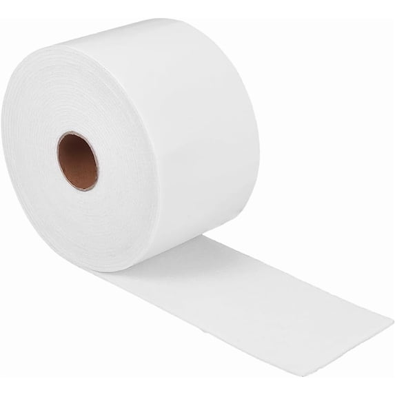 Self-adhesive Polyester Fabric for DIY Sewing Crafts Patchwork School Projects White 100x2mm about 8m/roll