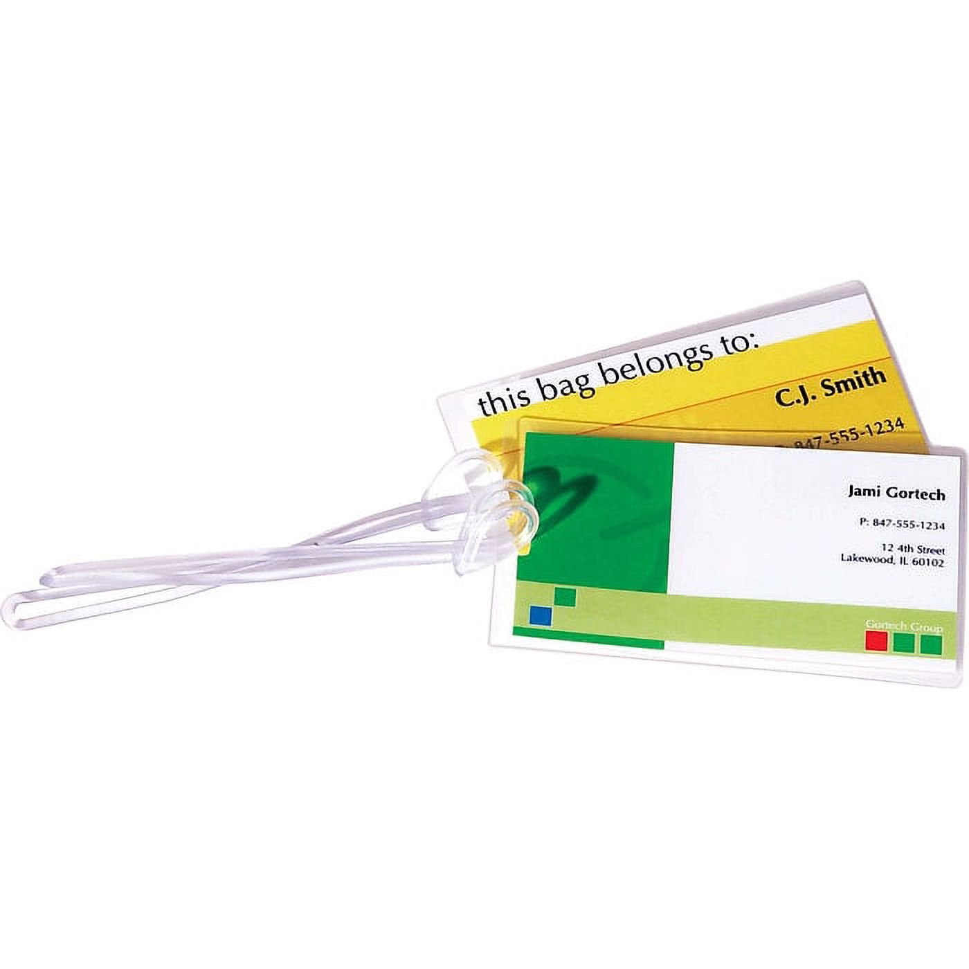 Selfadhesive Pouches Luggage Tag With Loop, 5 Pack Laminating