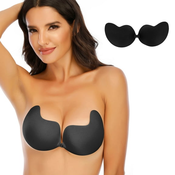 Self-adhesive Strapless Invisible Bra Washable Push Up Backless Gather Silicone Gel Bras