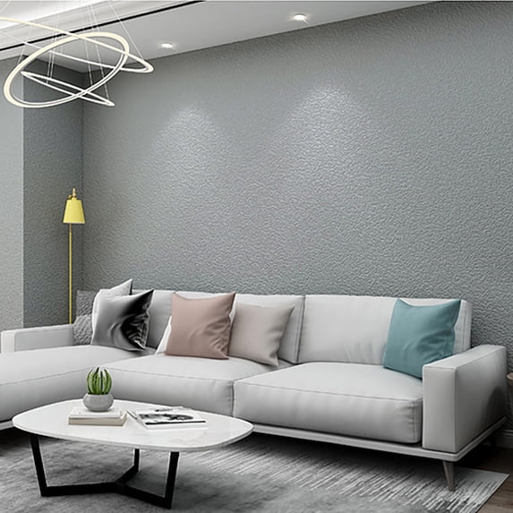 Self-adhesive Waterproof Thickened Wallpaper for Bedroom and Warm Living Room Background Wall Paper, Suitable for Family, Kitchen, Restaurant(Gray)