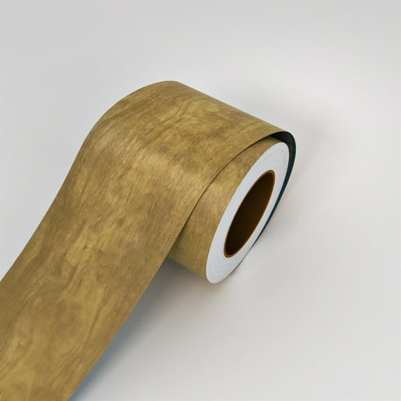 Self-adhesive Wood Grain Waist Line Wallpaper Waterproof PVC Wall Border Decal Baseboard Floor Sticker Waveguide Decorative Film