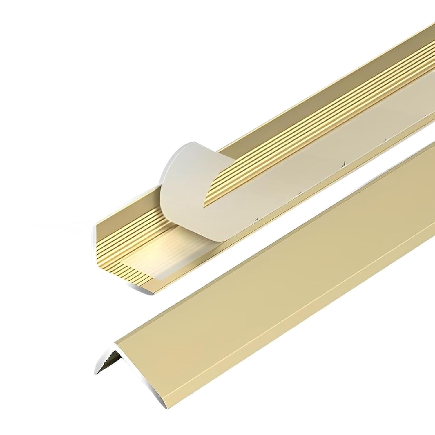 Self-adhesive aluminum corner protection profile, angle strip for walls and ceiling transitions, stair edges and furniture, anti-collision edge protection strip
