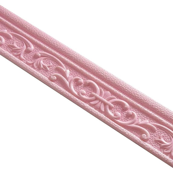 Self-adhesive flexible trim strip, 3D sticky vintage decorative wallpaper border, wall edge foam baseboard, waterproof wall sticker for corners lines ceiling decoration