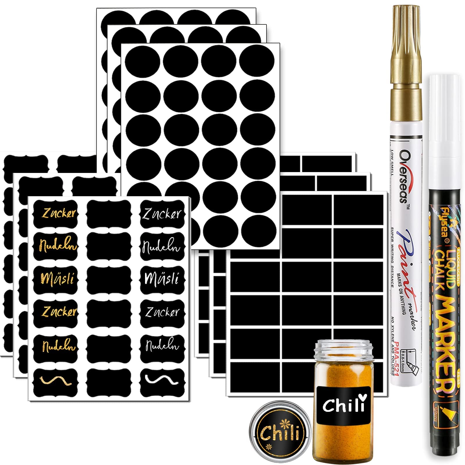Self-adhesive labels, blackboard stickers, stickers for labeling ...