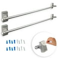 thumbnail image 1 of Self-adhesive or Wall Mounted Rod 9-16 inch long - Satin Nickel (Set of 2), 1 of 3