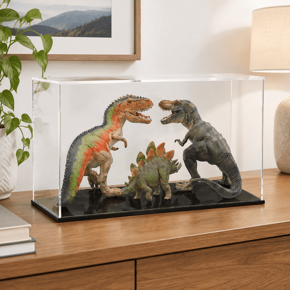 Self-assembly Display Case Cases For Collectibles Deluxe Dustproof Showcase Cube Countertop Box Pop Figuress Need Remove Protectiv