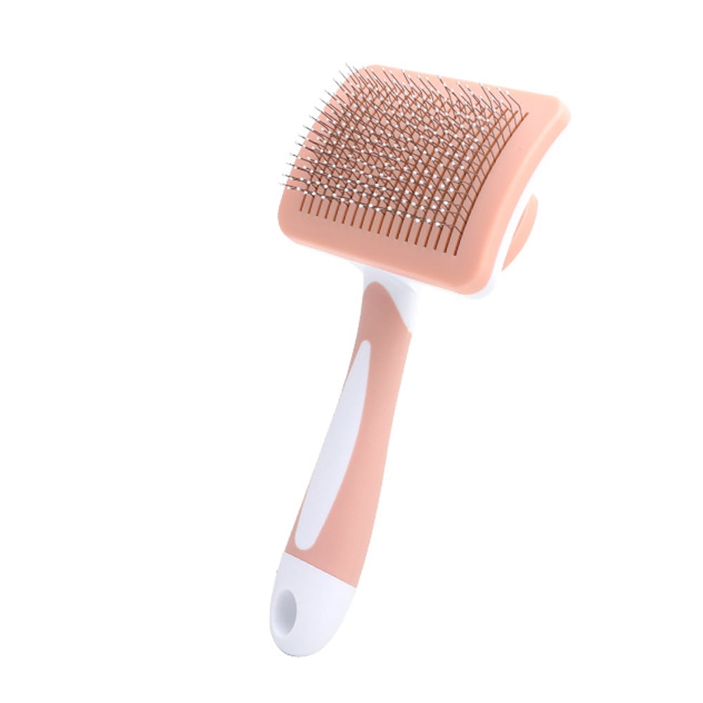 Selfcleaning pet brushes for grooming longhaired and shorthaired