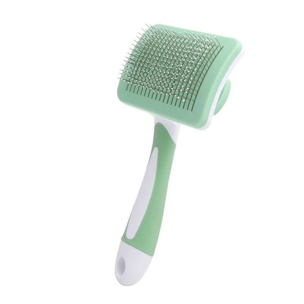 Selfcleaning pet brushes for grooming longhaired and shorthaired