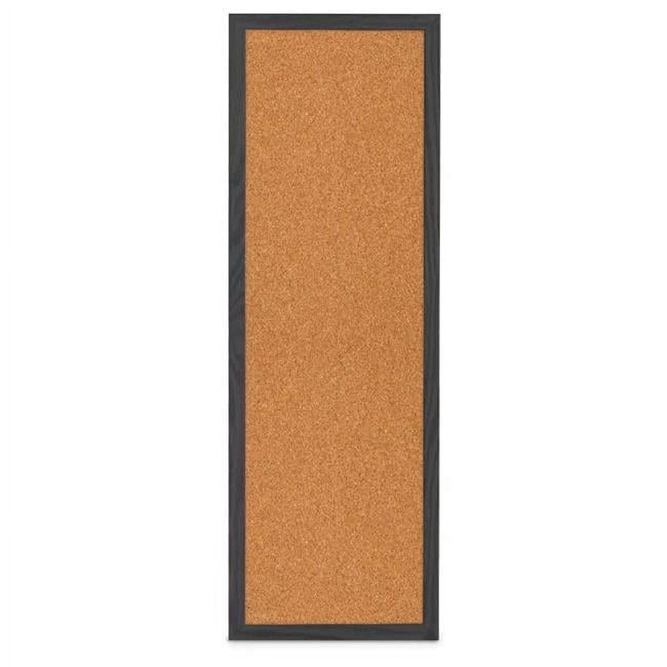 Self healing natural tan corkboard with black wood frame 12' x 36'