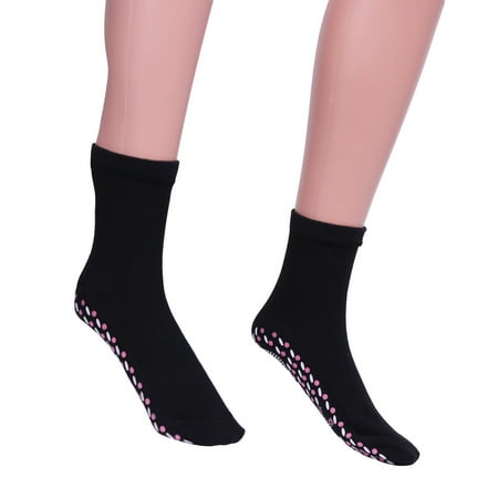 Self-heating Far Infrared Paded Cotton Socks Sock Foot Feet Massager Massage Padded Therapy Massaging Socks Foot(Black)