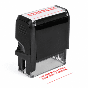 Self-inking Professional Office Document Certification, Exact Copy Verification Marking