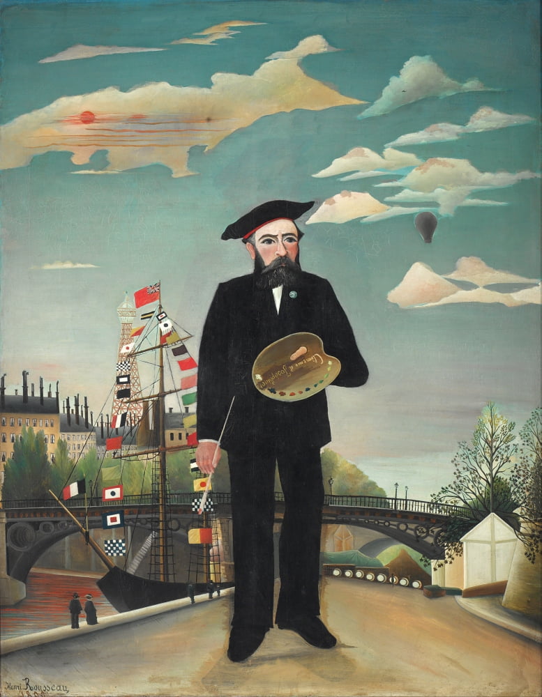 Self-portrait 1890 Canvas Art - Henri Rousseau (18 x 24)