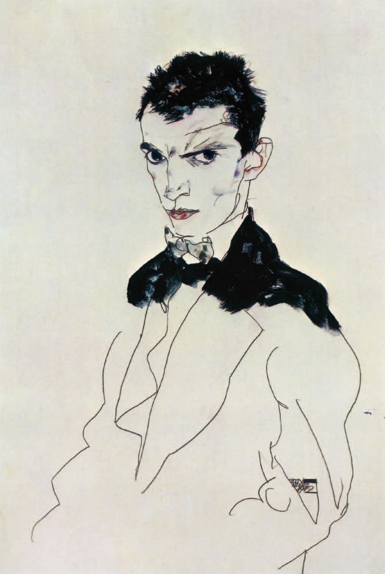 Self-portrait 1912 Canvas Art - Egon Schiele (24 x 36)
