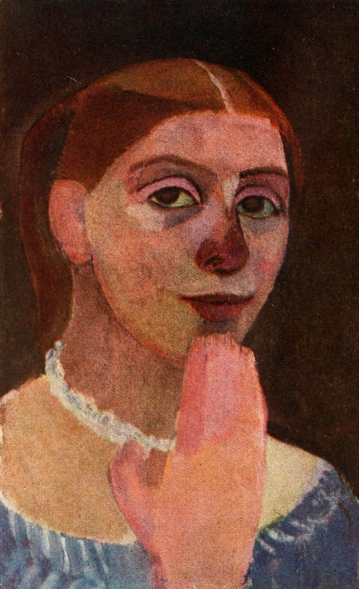 Self-portrait 2 Canvas Art - Paula Modersohn-Becker (18 x 24)