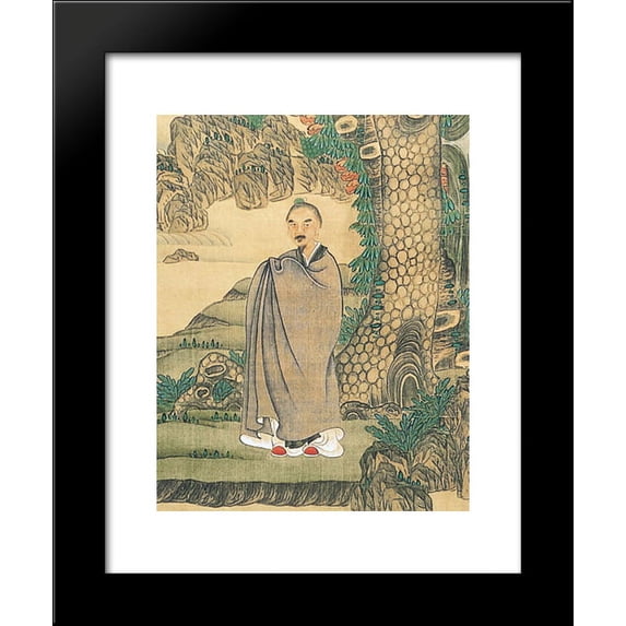 Self-portrait (detail) 20x24 Framed Art Print by Chen Hongshou