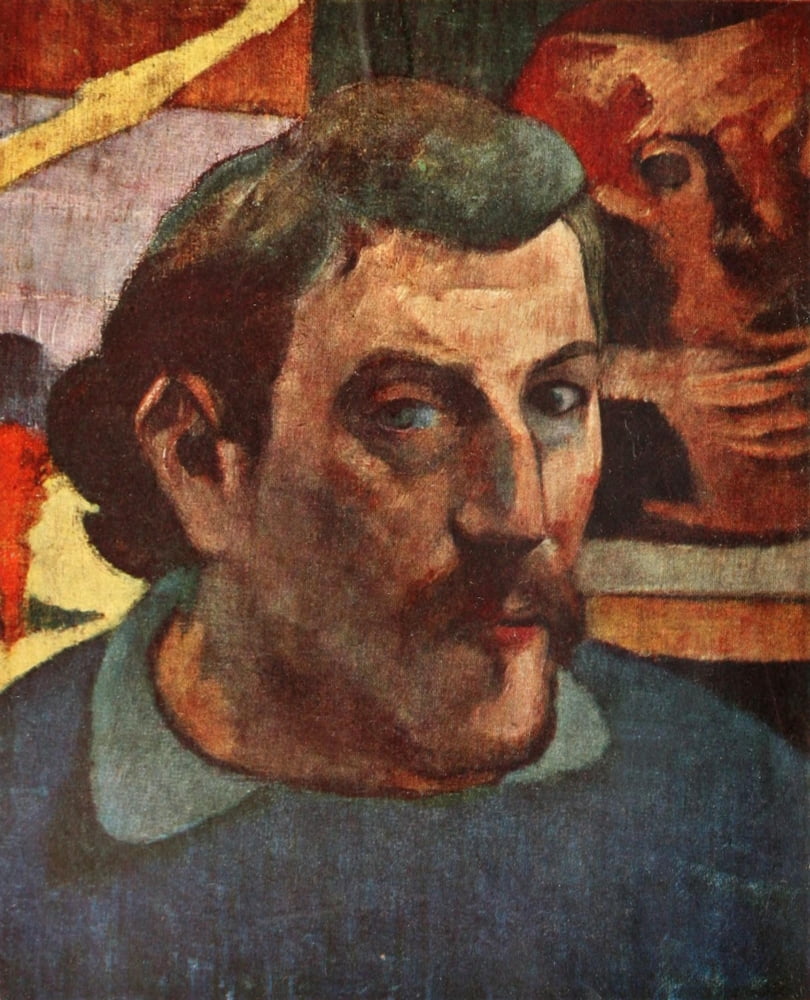 Self-portrait (detail) Canvas Art - P Gauguin (18 x 24)