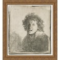 thumbnail image 1 of Self-portrait open mouthed 28x30 Large Gold Ornate Wood Framed Canvas Art by Rembrandt, 1 of 2