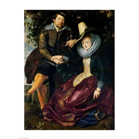 Self portrait with Isabella Brandt Poster Print by Peter Paul Rubens