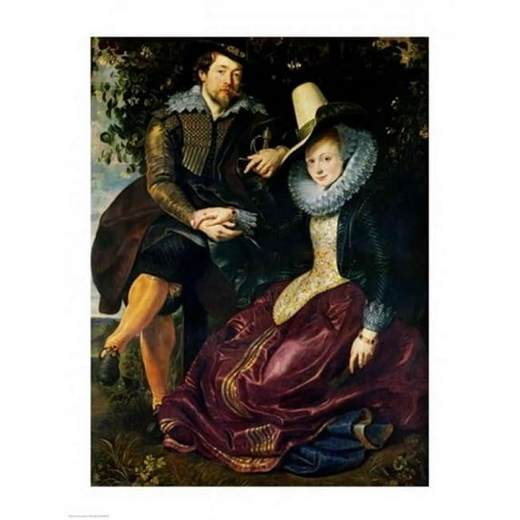 Self portrait with Isabella Brandt Poster Print by Peter Paul Rubens