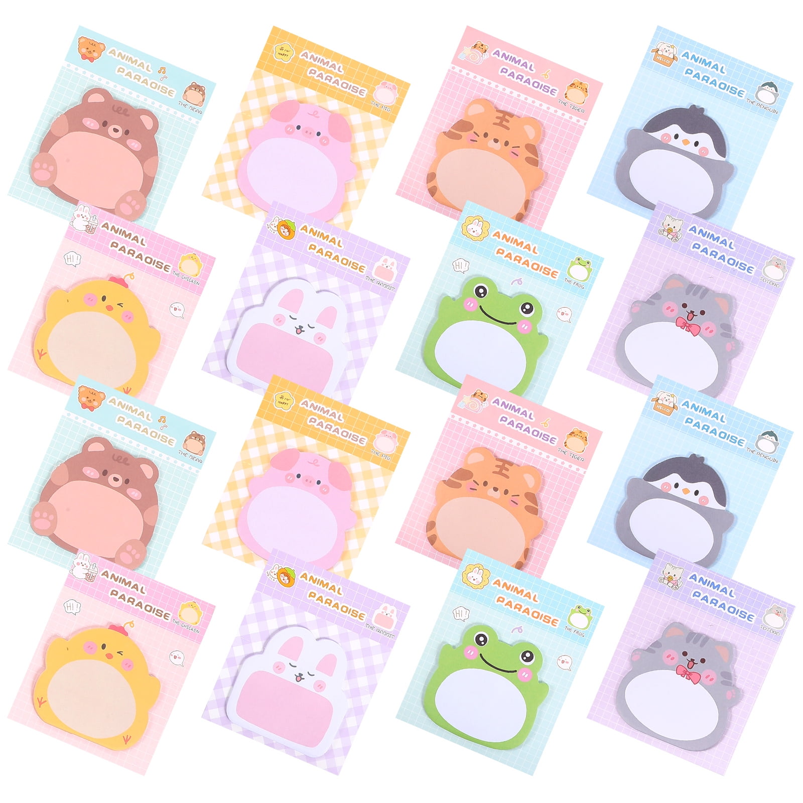 Selfstick Memo Pads 16 Books Cartoon Labels Office Decor Selfadhesive