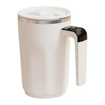 Self-stirring Coffee Mug Magnetic Stirring Cup Rechargeable Automatic Mixing Cup w/LCD Thermometer for Coffee Tea Hot Chocolate