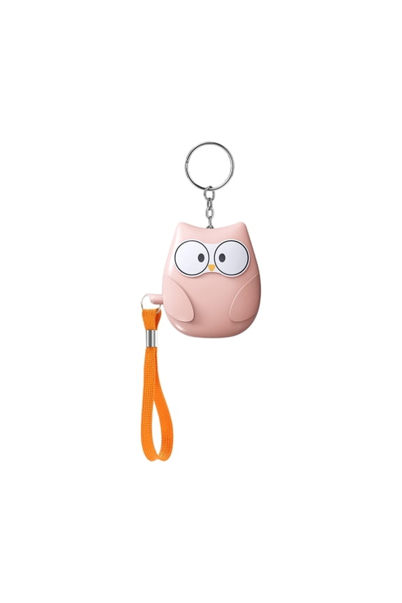 SelfforWomen, Protection Keychain, LanyardforWomen, Plastic Owl, Blue Light, Orange Lanyard, Pink, 1 Pc, Safety Alarm, Self ProtectionforWomen