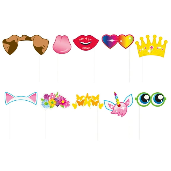 Selfie Filter Photo Booth Props, 10pc