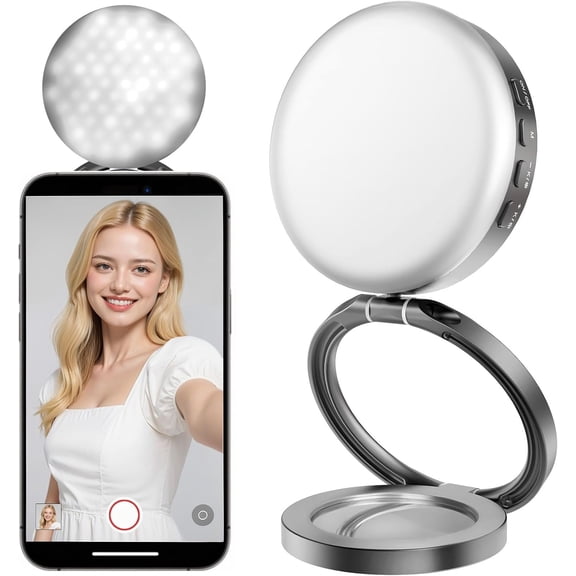 Selfie Light,Portable Selfie Ring Light for Phone & ,LED Fill Light for Photography,Video,Makeup,,Vlog (A1 Grey)