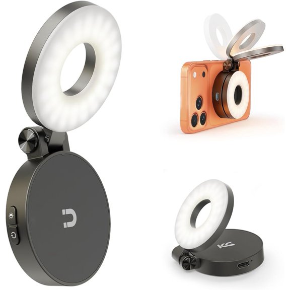 Selfie Light for , Portable Phone Ring Light with Rechargeable , Compact LED Phone Light for Travel, Video Recording, Vlogging