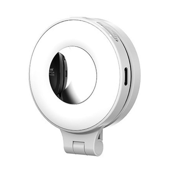 Foldable Beauty Selfie Light for Phones - Portable Ring Light with 360° Rotation for Optimal Selfies and Content Creation