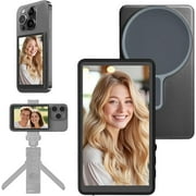 Magnetic Vlog Selfie Monitor Screen, Wireless Bluetooth Remote Control, 3 Levels of Brightness, Compatible with iPhone & Android for Live Streaming