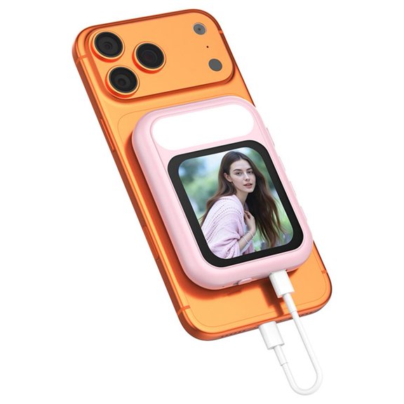Selfie Monitor Screen for Phone, HD Magnetic Selfie Monitor Screen with Light for Vlog, Vlogging, Photo & Video, Wired/Wireless Instant Connection