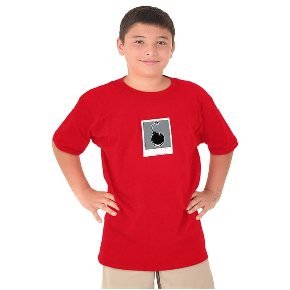 Selfie Photobomb Retro Picture Funny Crewneck T Shirts Boy Girl Teen Brisco Brands L