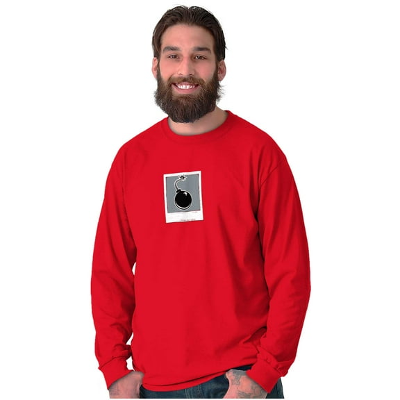 Selfie Photobomb Retro Picture Funny Long Sleeve TShirt Men Women Brisco Brands S