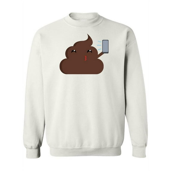 Selfie Poop Face. Sweatshirt Women -Image by Shutterstock, Female Large