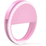 Selfie Ring Light, Innotech Rechargeable Portable Clip-on Selfie Fill Light with 36 LED for iPhone/Android Smart Phone Photography, Camera Video, Girl Makes up