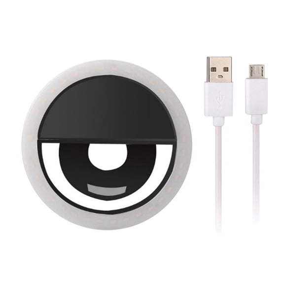 Selfie Ring Light, Rechargeable Portable Clip-on Selfie Fill Light with LED for Smart Phone Photography, Camera Video, Girl Makes up