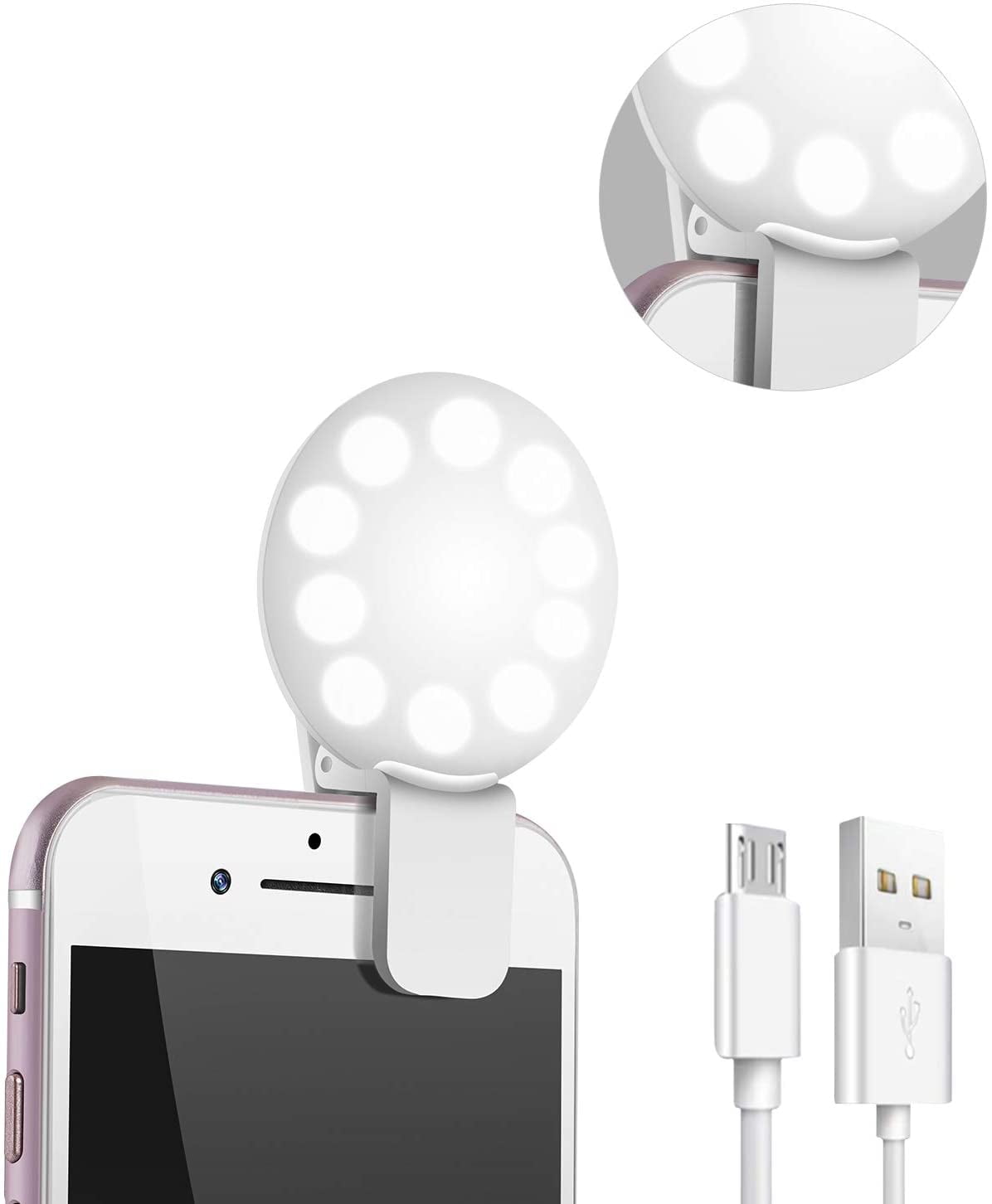 Selfie Ring Light,XILONG Mini Selfie Light,Selfie Light Ring for Phone