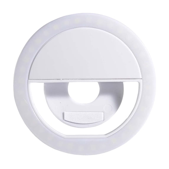 Selfie Ring Light for Phone with 3 Brightness Levels, USB Rechargeable Clip-On Design, Portable Ring Light for Makeup, Live Video, and Photos