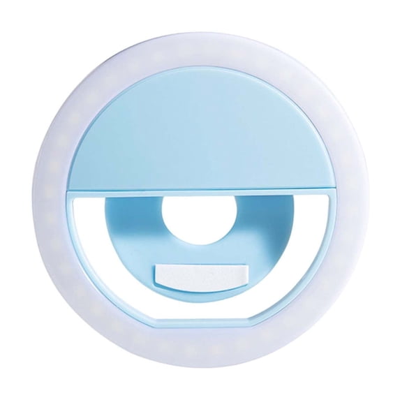 Selfie Ring Light for Phone with 3 Brightness Levels, USB Rechargeable Clip-On Design, Portable Ring Light for Makeup, Live Video, and Photos