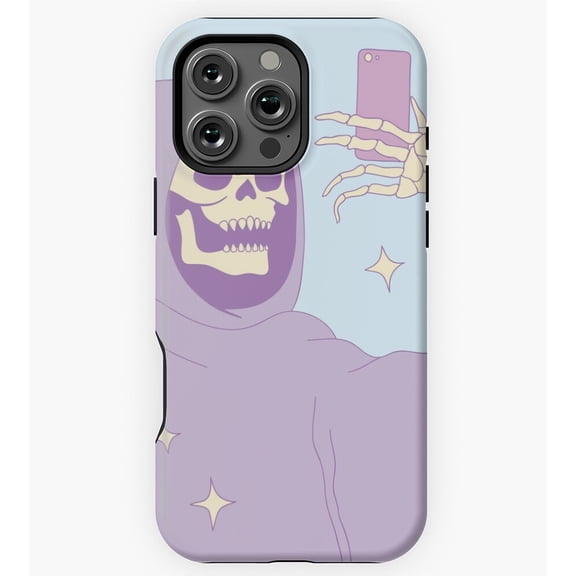 Selfie Skeleton GA5601 Phone Case for iPhone 11 to 17 Pro Max