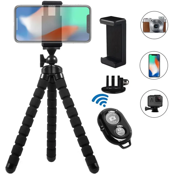 Selfie Stick 10" Tripod Phone Holder With Remote Universal Gopro Camera Stand